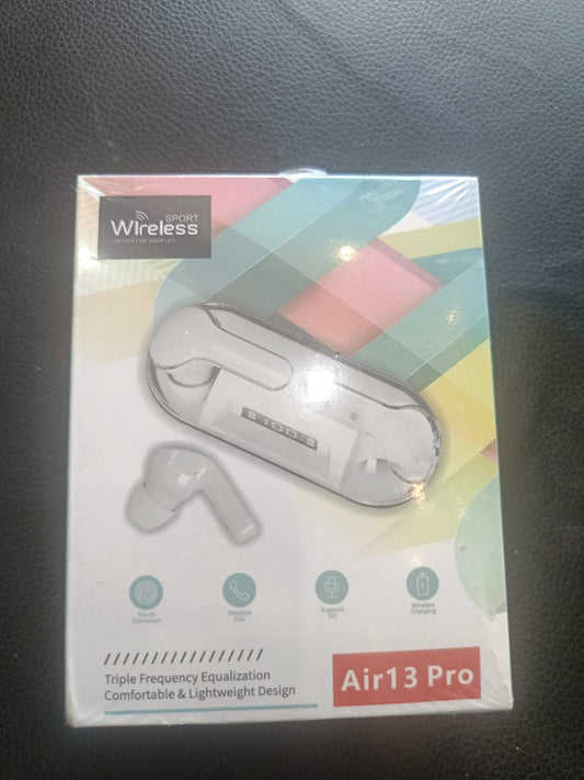 Ecouteurs Sans Fil Air13 Pro - Bluetooth, Égalisation Triple Fréquence, Léger & Résistant à la Sueur